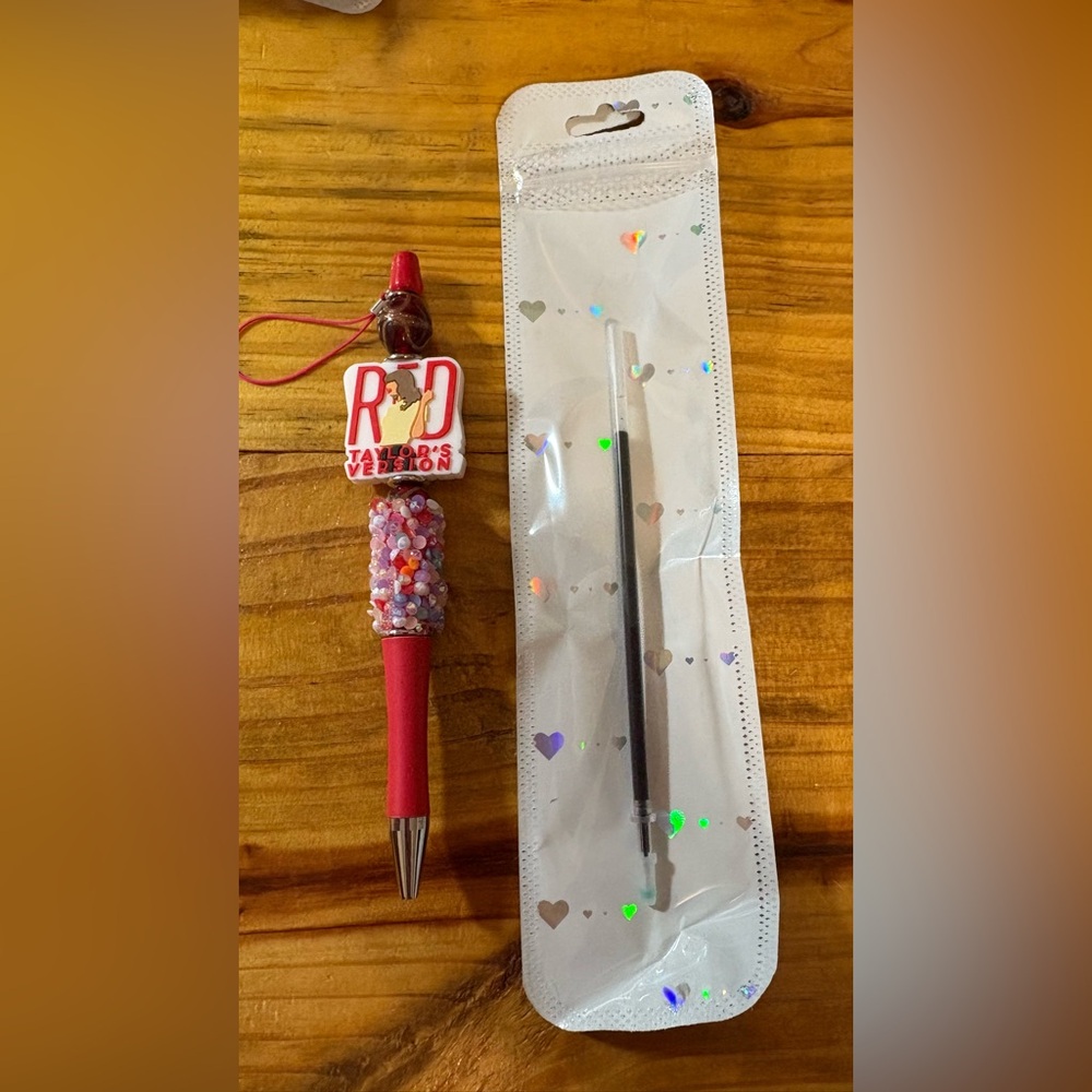 Taylor Swift Custom Made Bead Ink Pen